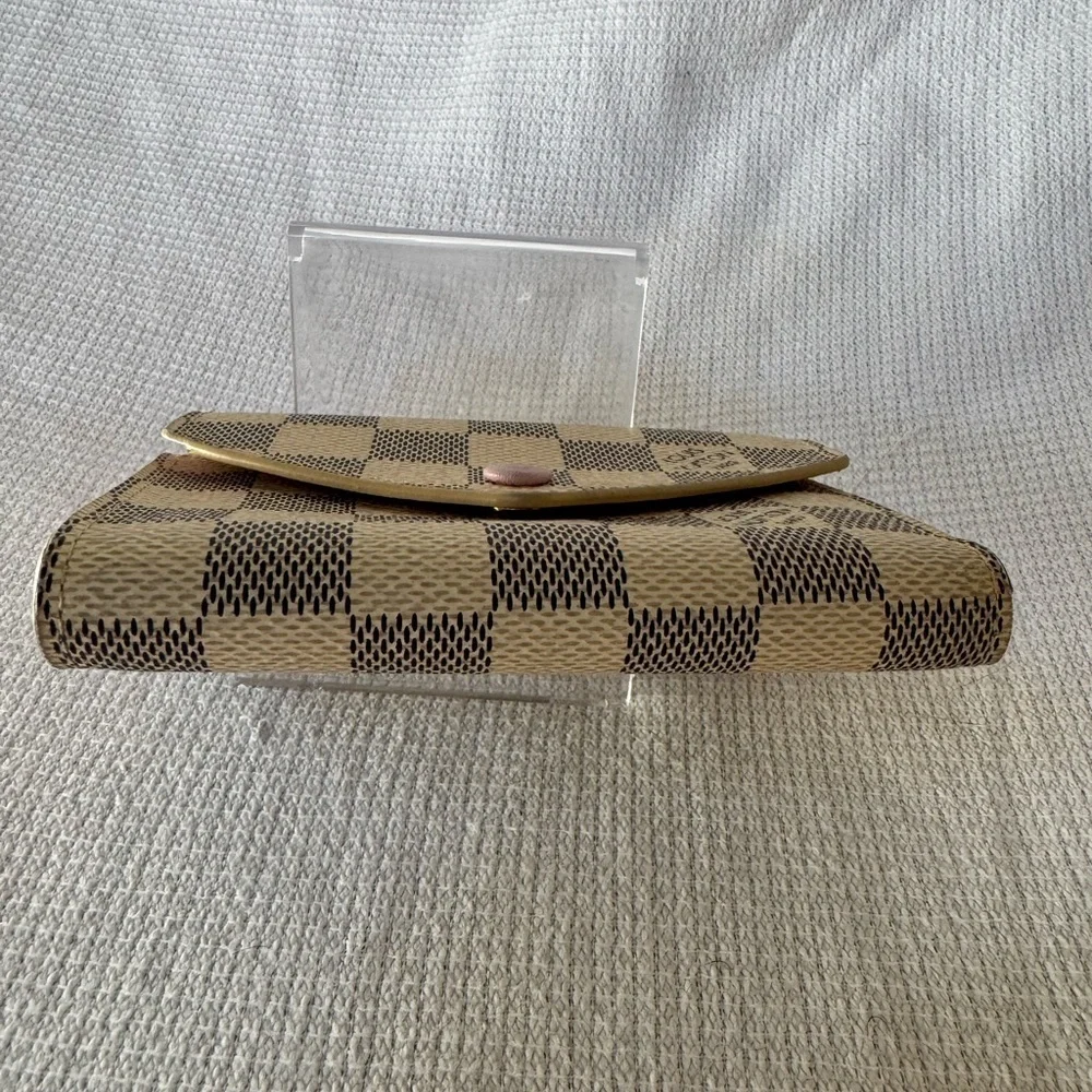 Louis Vuitton Porte feuille Victorine Damier Azur Rose Ballernia Wallet EUC